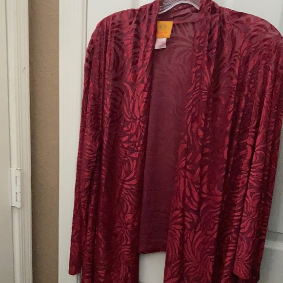 FINAL MARKDOWN RUBY rd open front flocked jacket pl NWT - Picture 1 of 4
